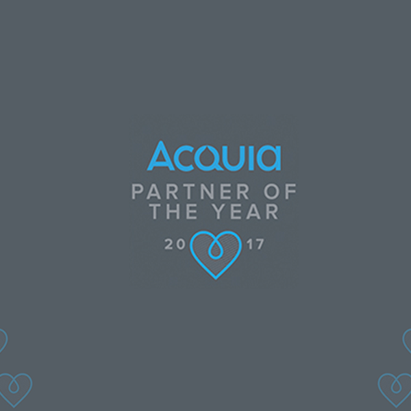 A grey background with the saying CI&T wins Acquia MVP