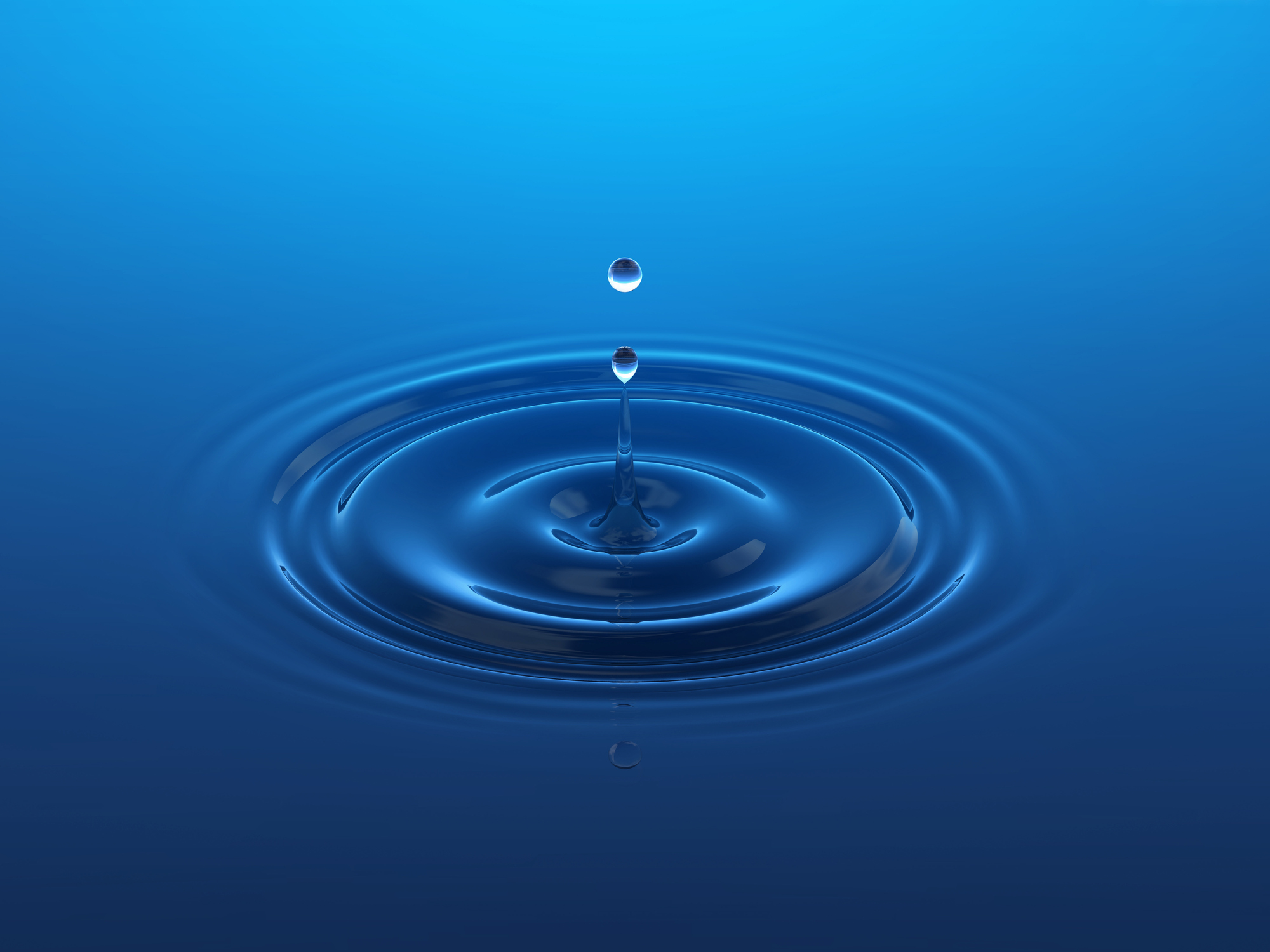 Blue ripples rippled in circles