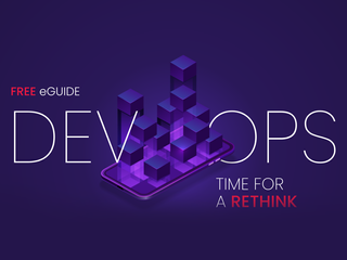 A purple background with DevOps eGuide logo
