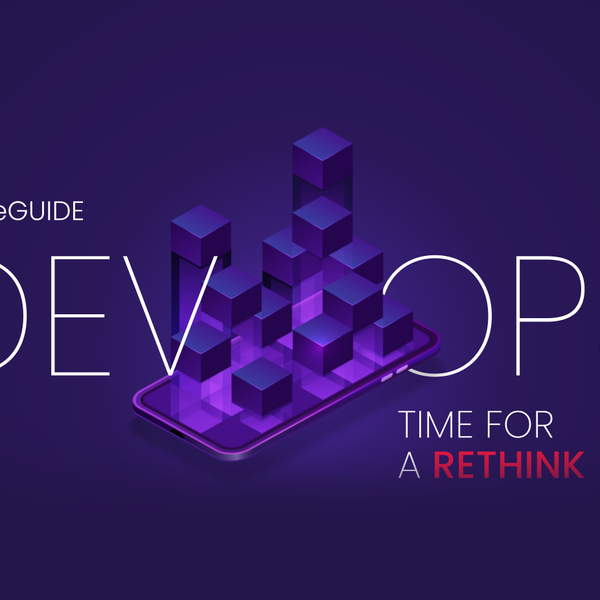 A purple background with DevOps eGuide logo