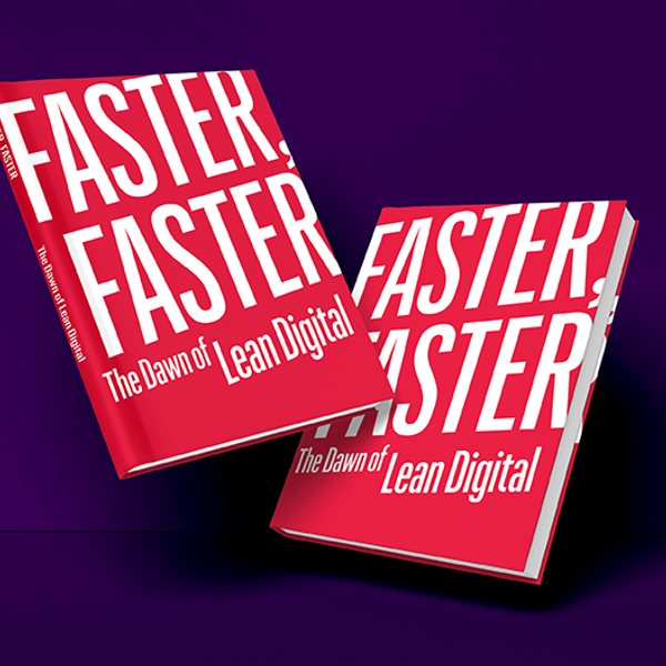 Mockup of the Faster, Faster book