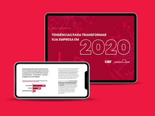 Mockup do whitepaper Tendencias 2020