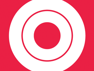 On a red background, a white circle and a red circle