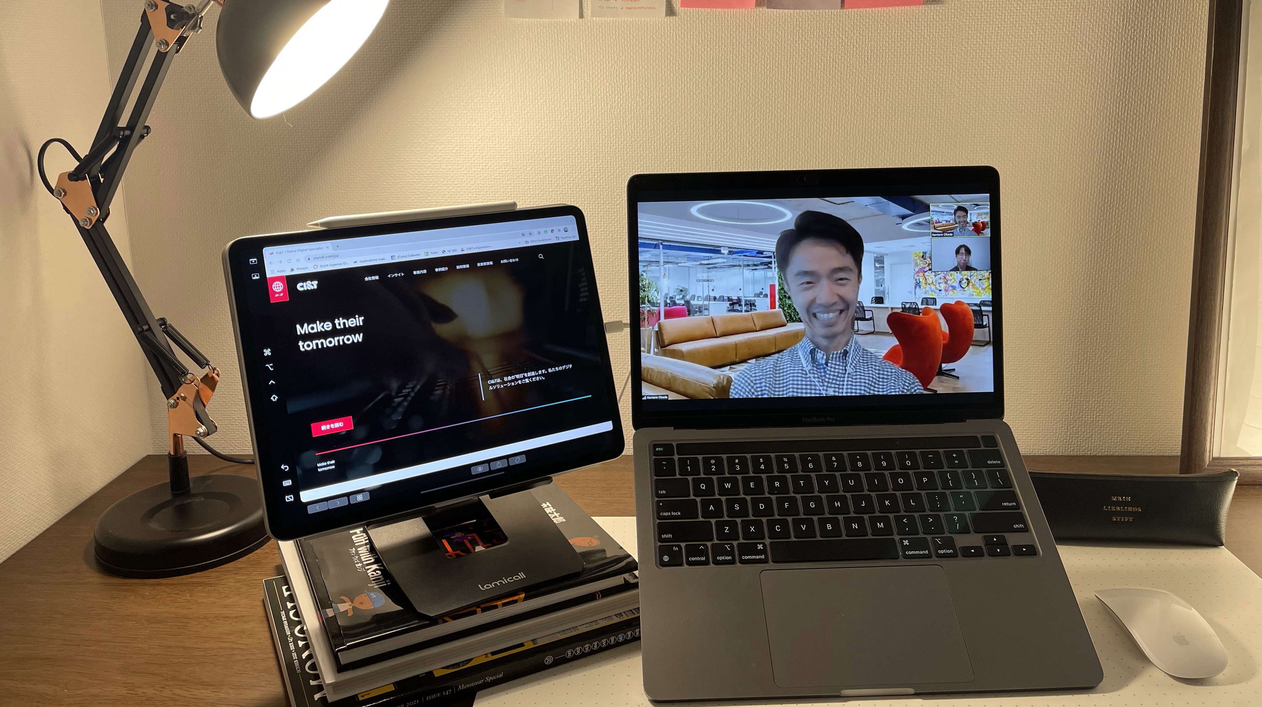 ken smiling in a laptop screen