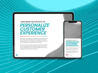 how banks can use data personalize cx Paper Cover mockup