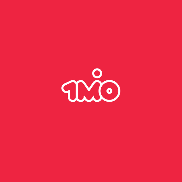 Fundo vermelho logotipo 1mio