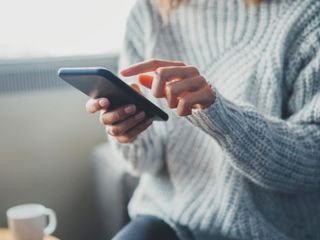 Woman using smartphone