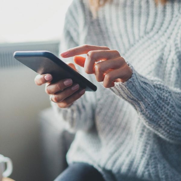 Woman using smartphone