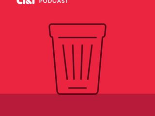 Capa podcast com copo de bar no centro