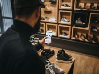 man shopping at store
