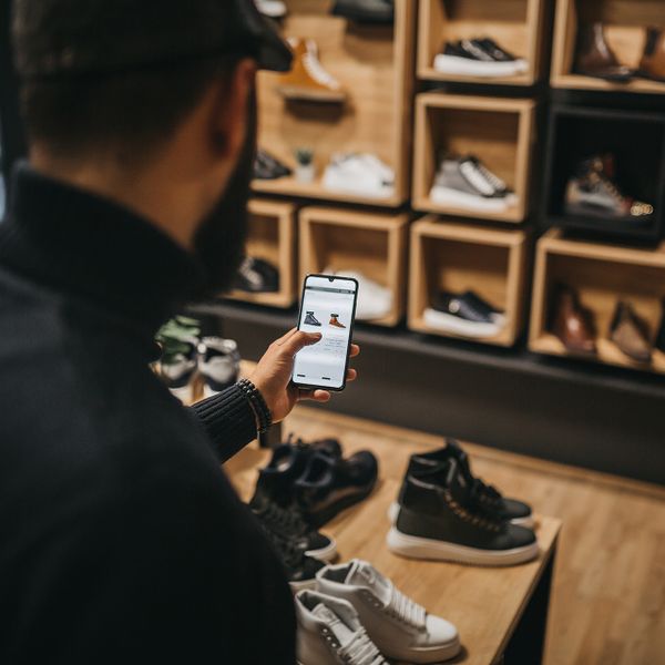 man shopping at store