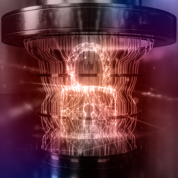 computador quântico com ícone de cadeado