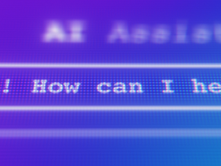 Chat with the text "Hi! How can I help you?" sent by an AI