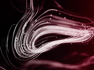 Neon line lights in random and organic movements