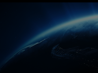 Earth horizon from space