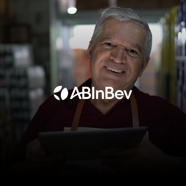 man holding tablet warehouse