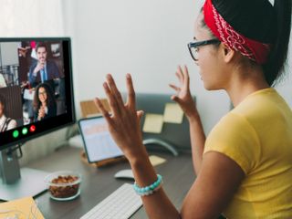 Woman working from home