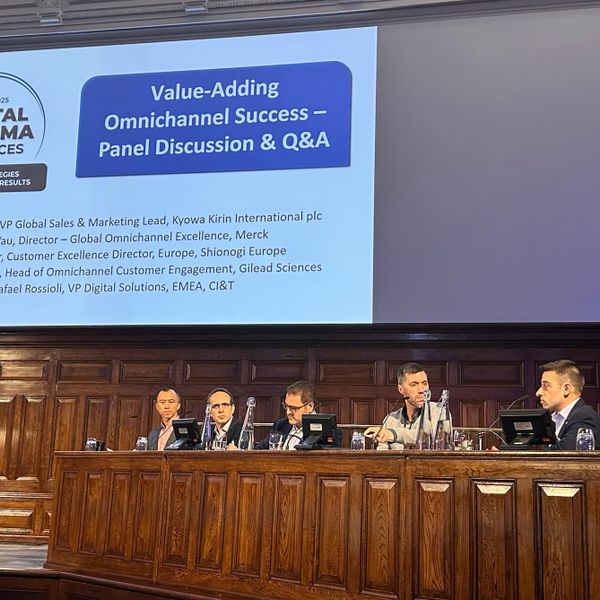 Rafael Rossioli and other execs at a panel during an event in London 