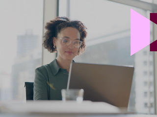 Business, typing and woman with a laptop