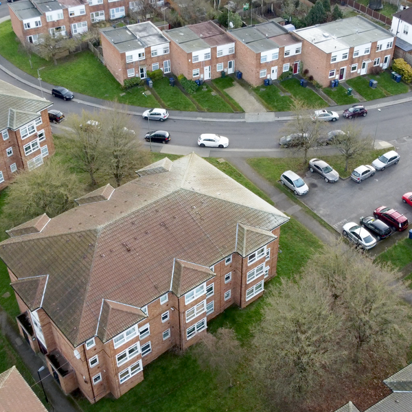 Social Housing properties seen from above