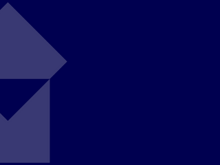 A dark navy blue abstract background featuring a subtle geometric pattern of overlapping squares on the left side.